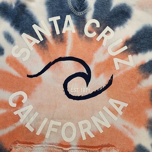 Girls Tie Dyed Hoodie Santa Cruz Santa Cruz Beach Boardwalk Girls Large/Size 14 - Picture 2 of 4